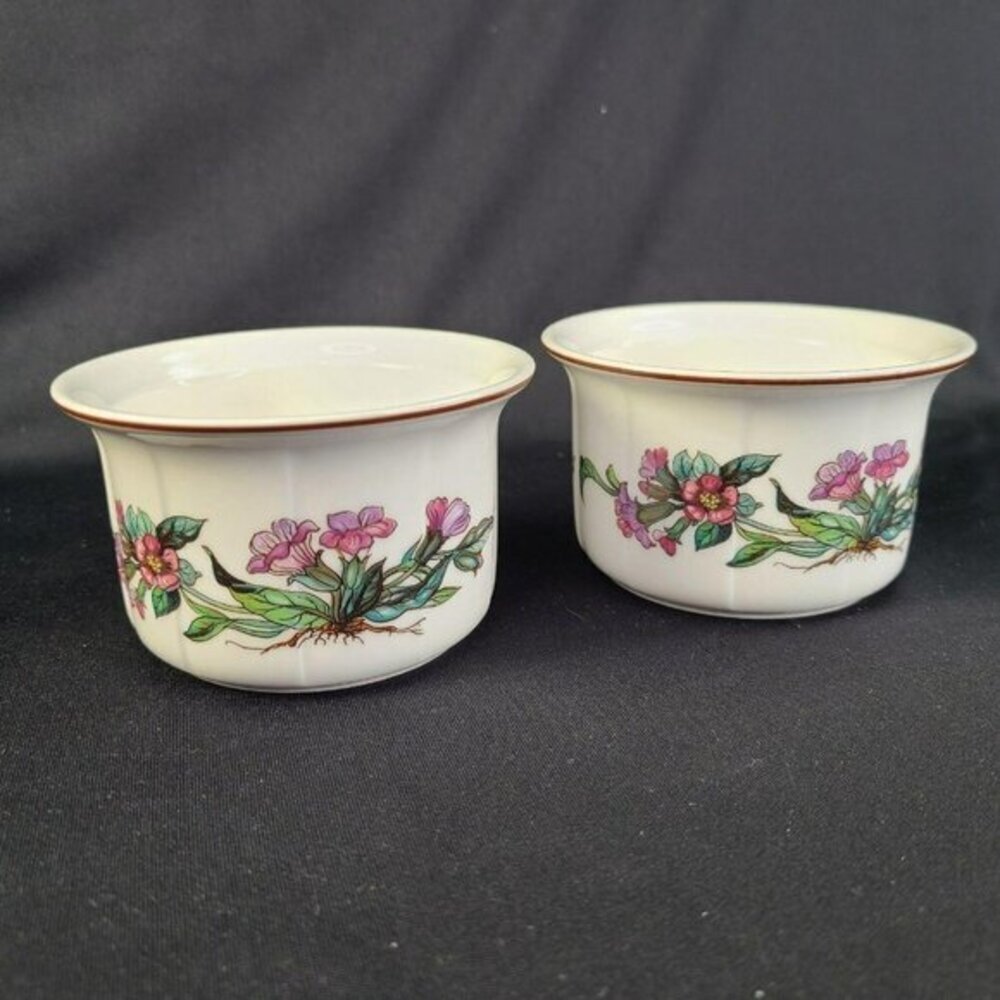 Villeroy and Boch Botanica Pulmonaria Officinalis Purple Set of‎ 2 Ramekins Disc
